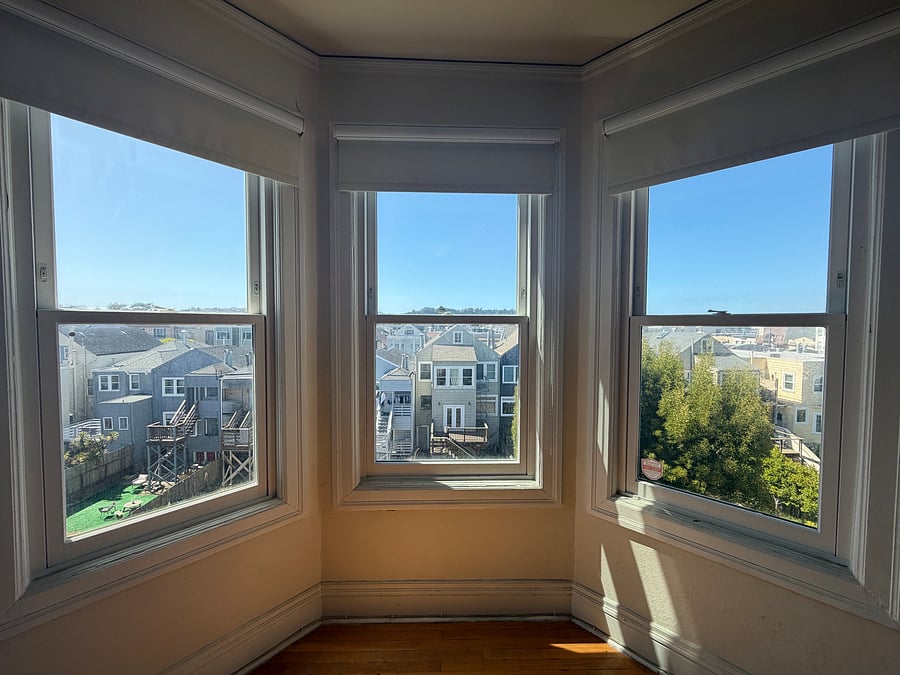 Beautiful windows, sunset view