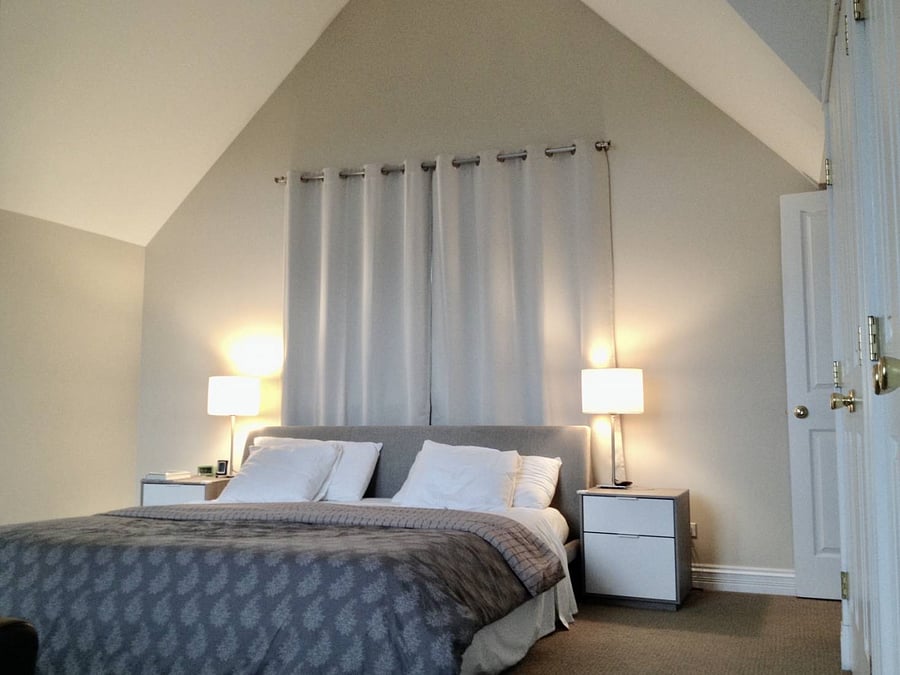 Primary bedroom with king-sized bed