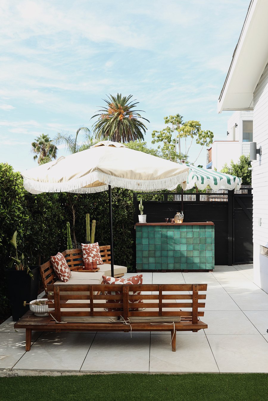 Outdoor space perfect for lounging.