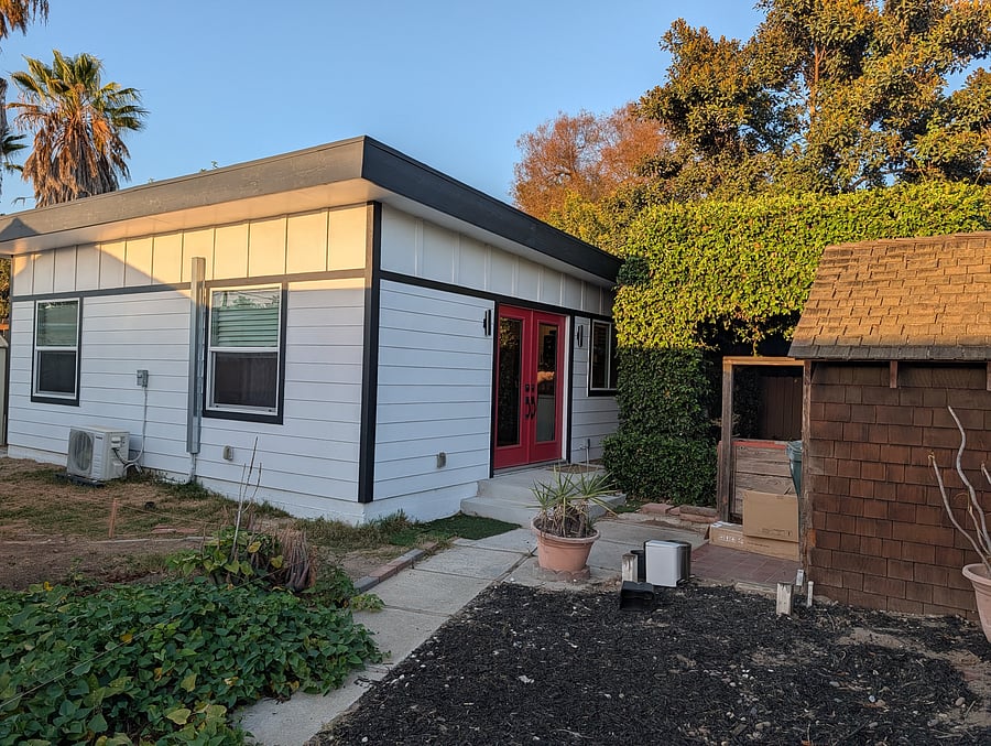 View of the house from the yard