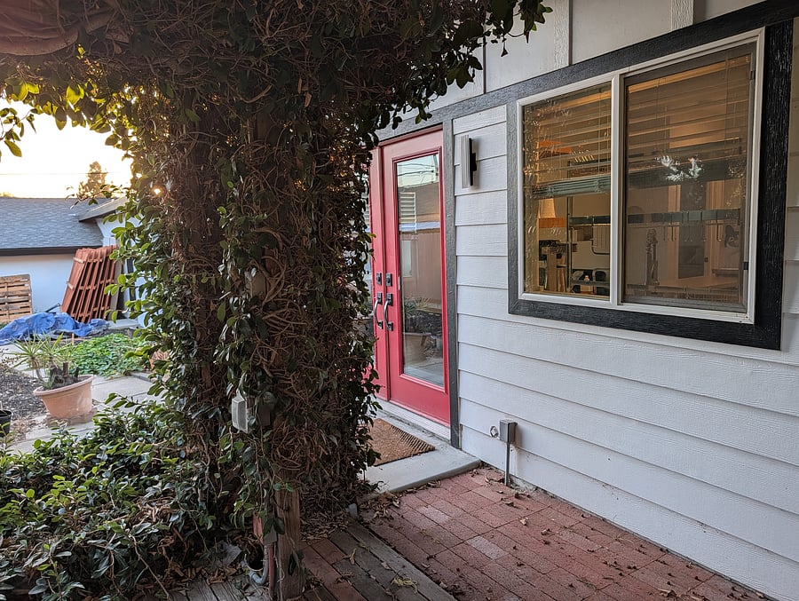 View from gazebo to house
