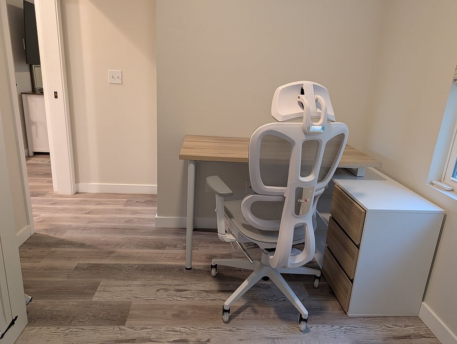 Desk in bonus room