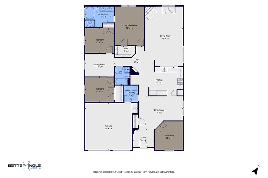 Single-story 4-bedroom, 2-bath layout with approximately 1,922 sq. ft. of living space.