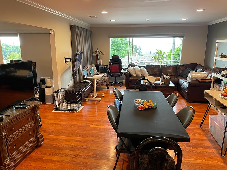 Spacious shared family and dining area with plenty of natural light