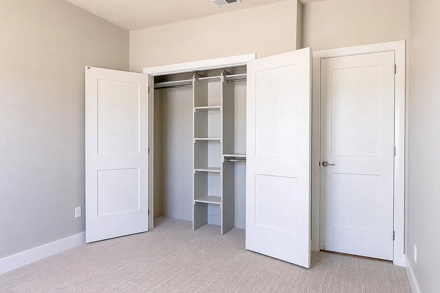 Bedroom and office closet
