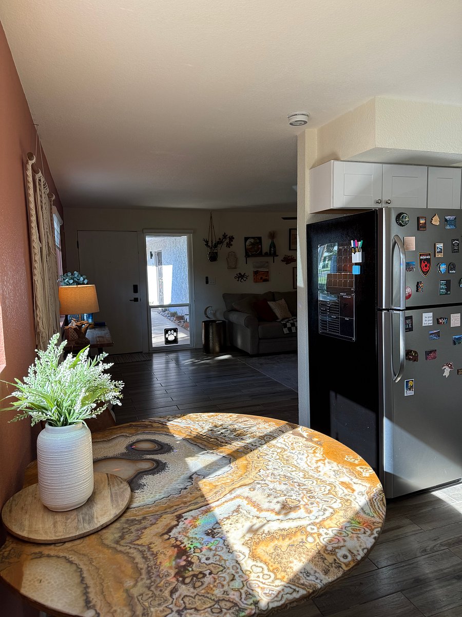 Open kitchen-to-living layout