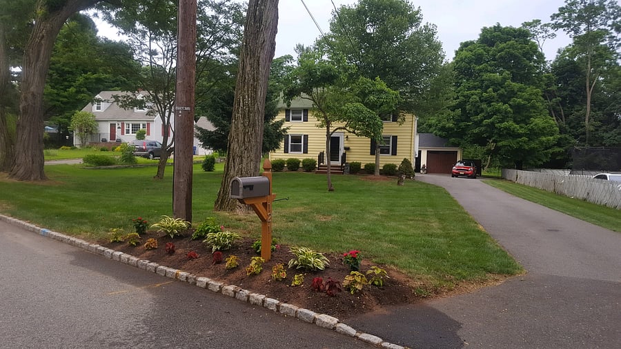 Home is set on a private 1/2 acre lot.