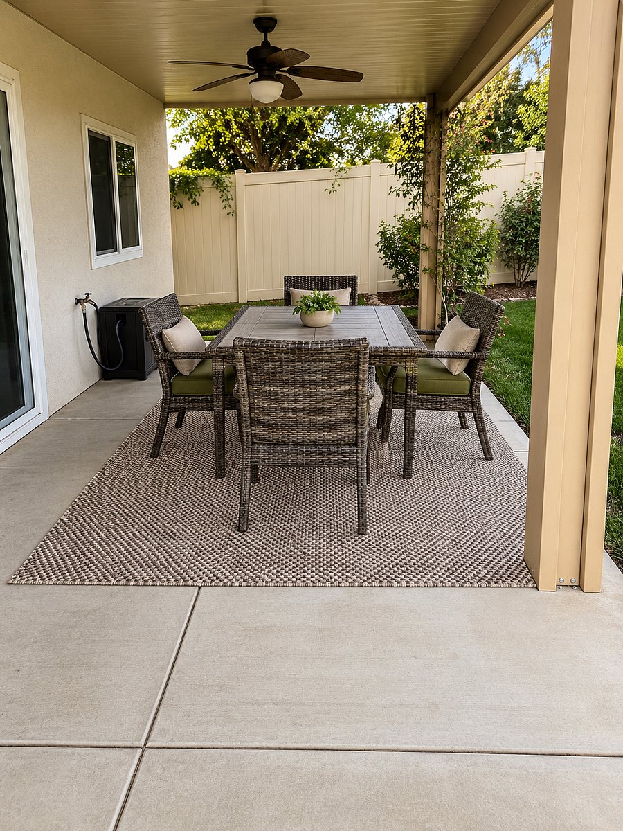 Backyard patio and dining set