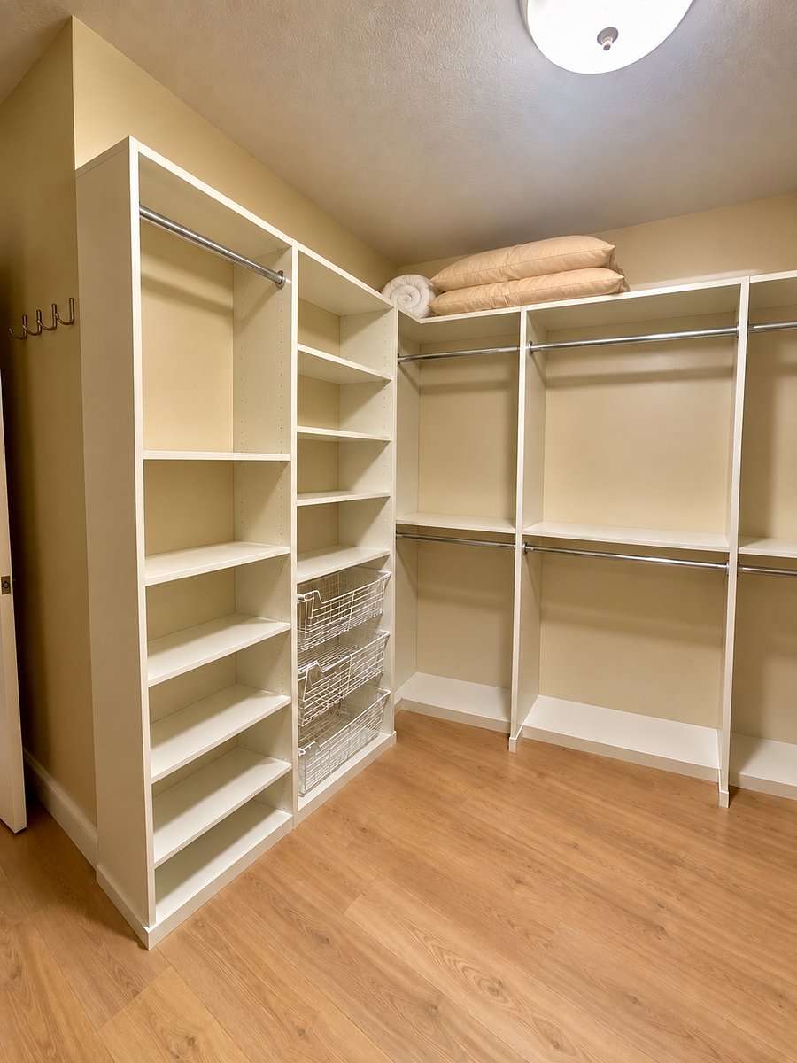 Master closet, view 1