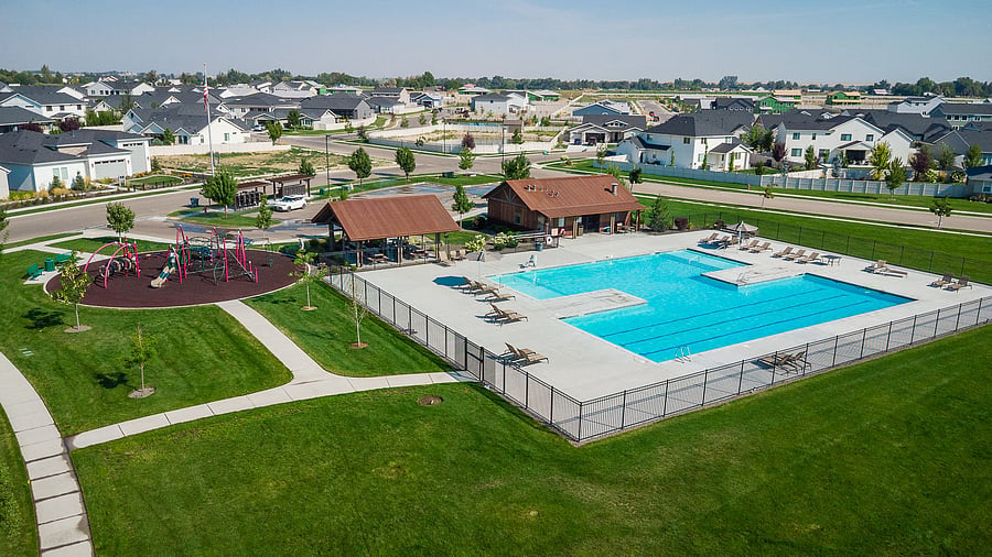 Pool access, play grounds, green spaces, and soccer fields all available in neighborhood.
