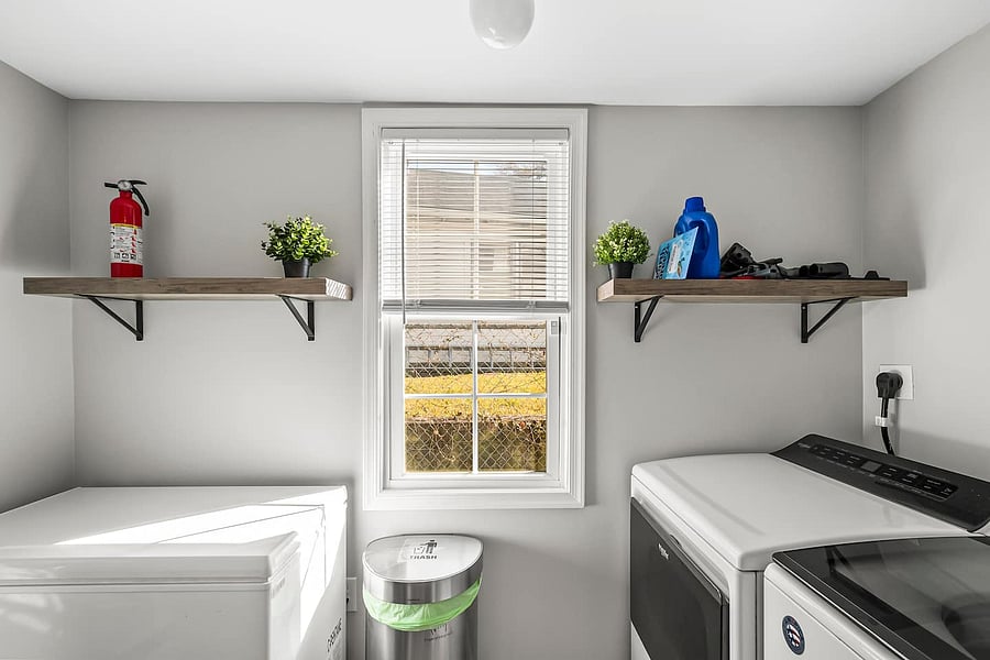 Enjoy the convenience of an in-home washer and dryer.