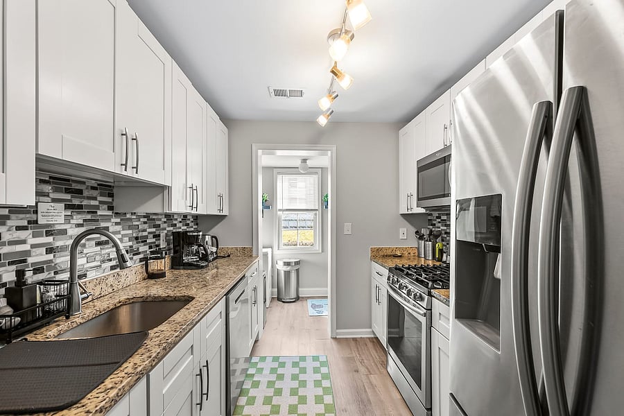 Coffee bar + new appliances = chef's paradise!