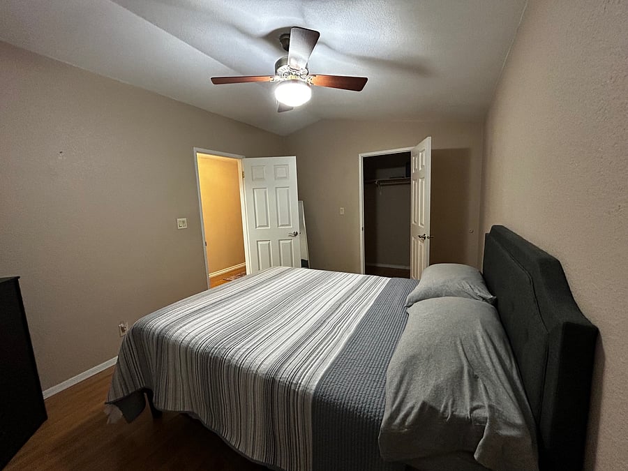 Large second bedroom with its own walk-in closet.