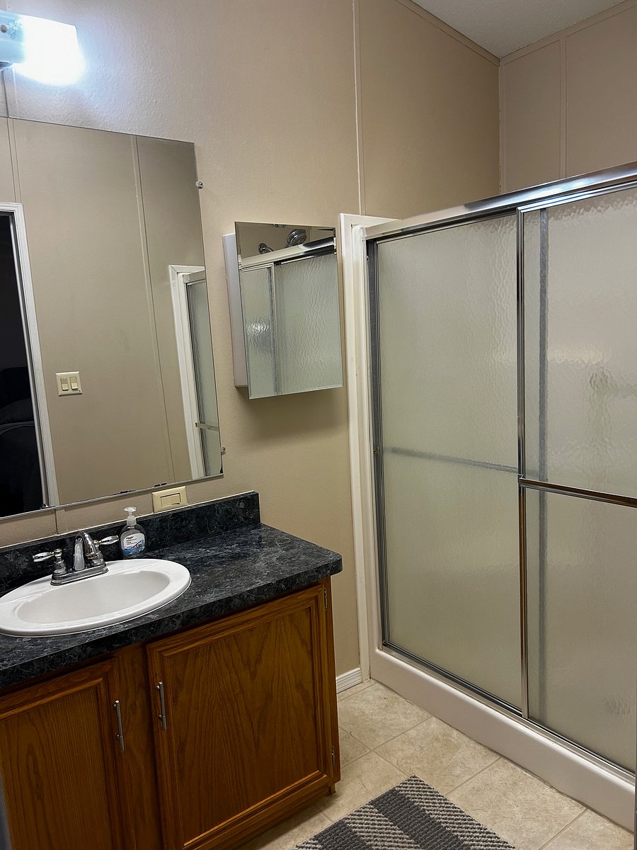 Master bath with walk-in shower.