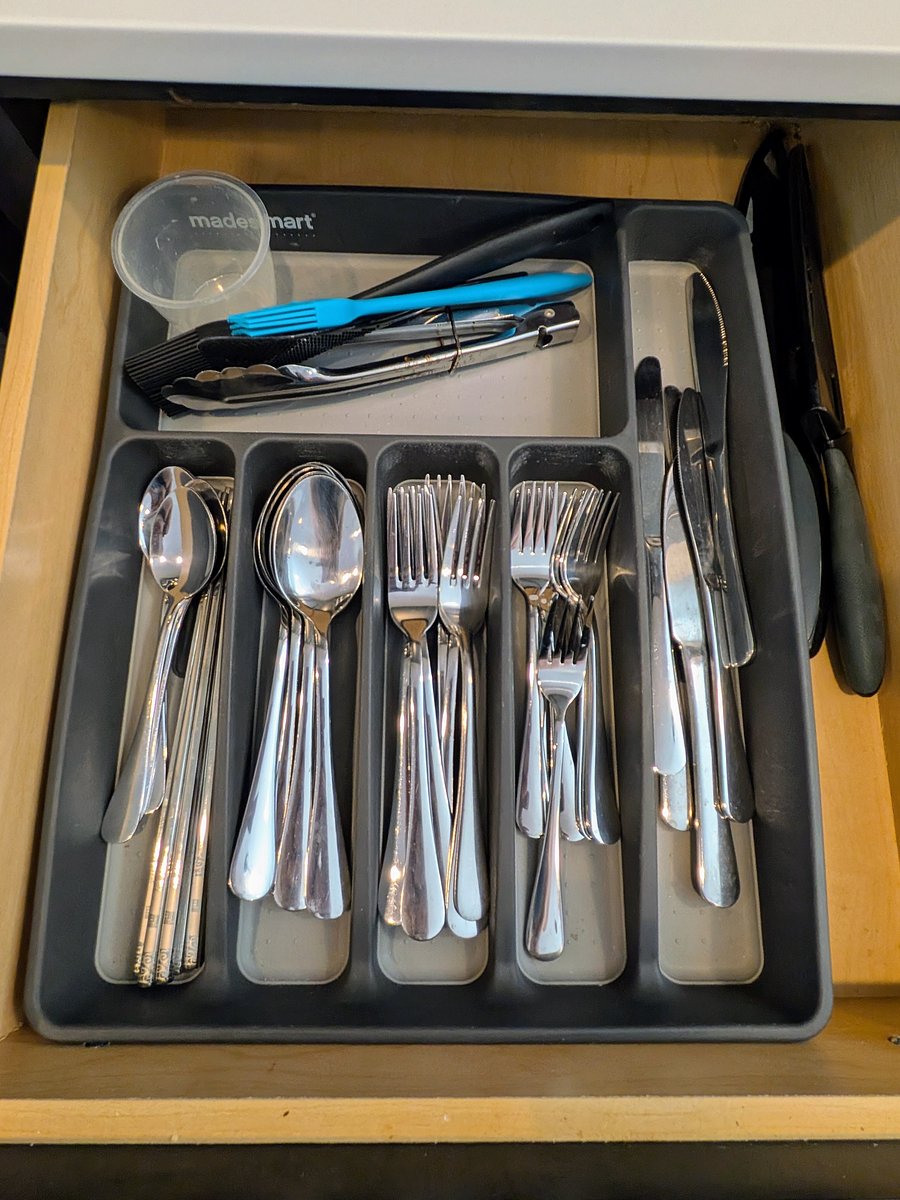 Ample place settings/utensils