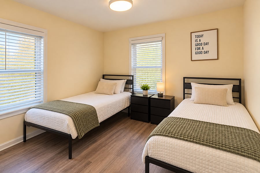 Bedroom 3
2 twin size beds
2 night stands
1 closet