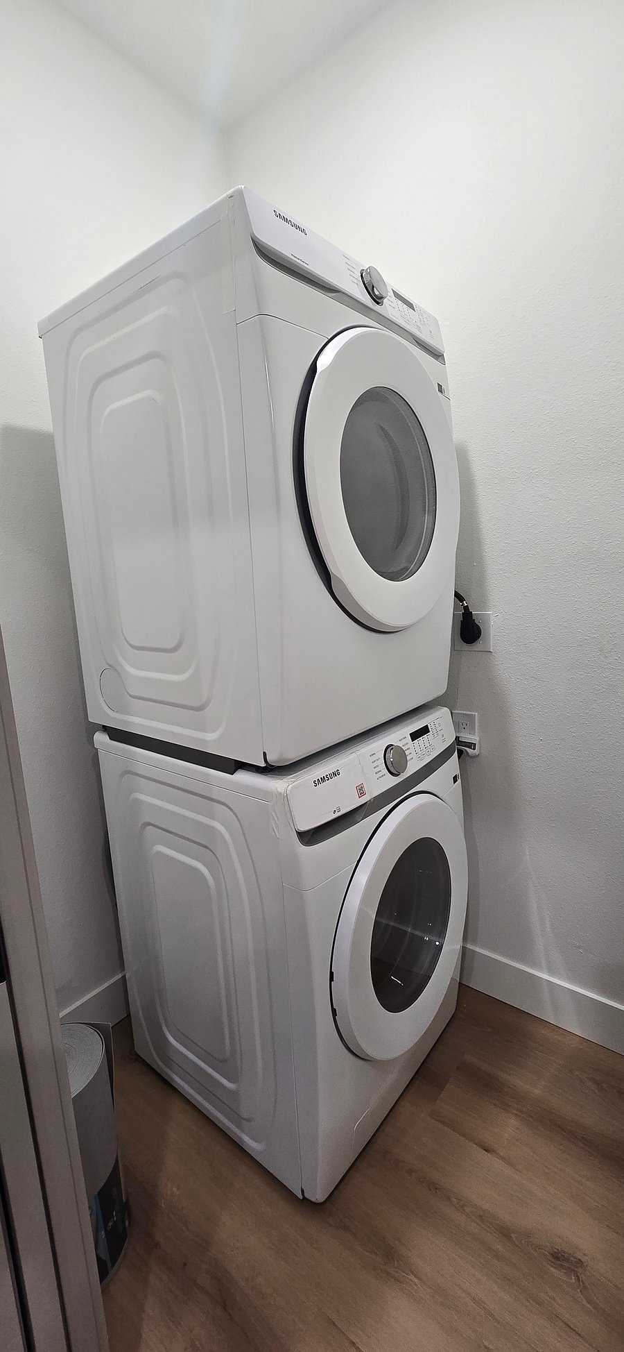 Modern, brand-new laundry setup.