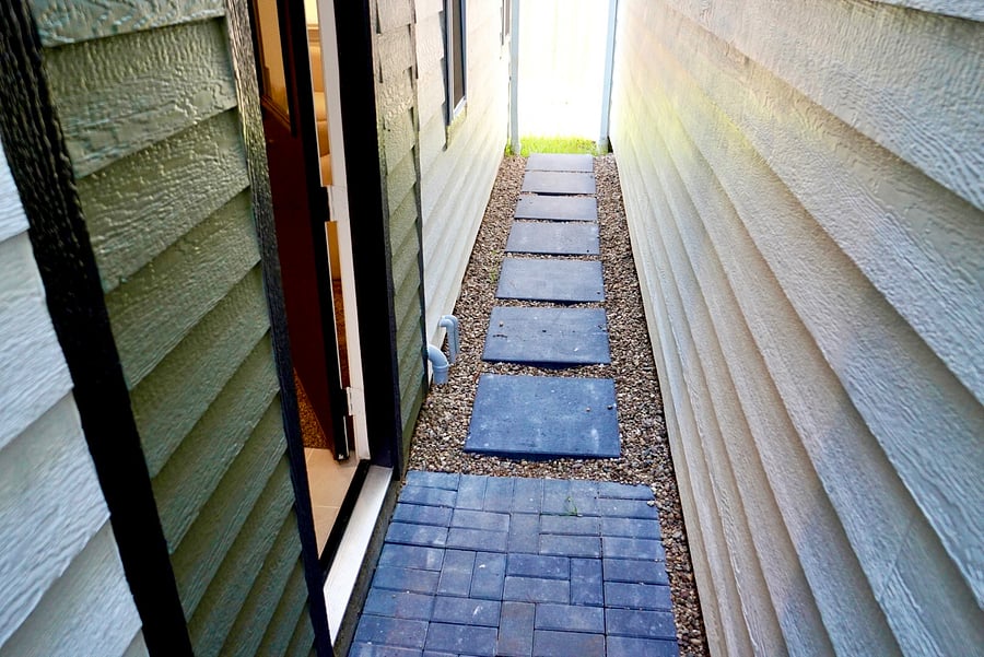Private side path leads straight to your own entrance.