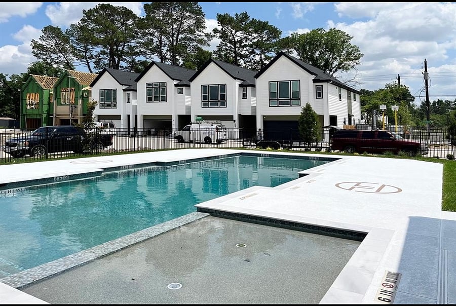 Sparkling community pool, open for sunny days off.
