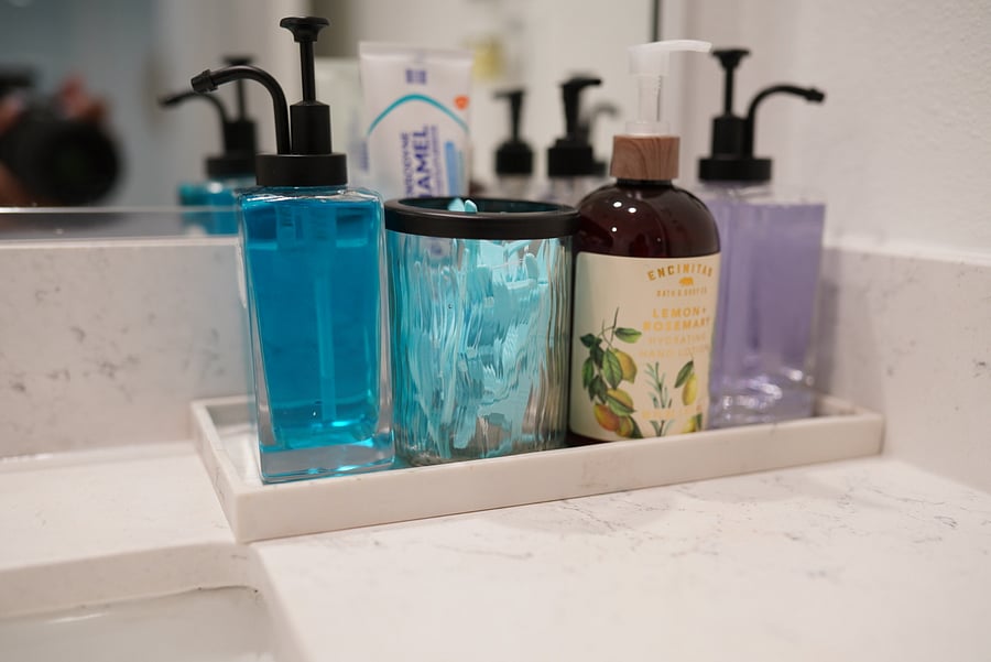 Bathroom essentials stocked for your arrival.