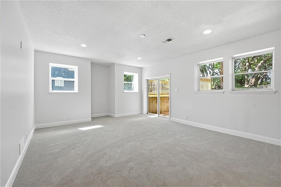Walkout lower level: large family room with daylight windows