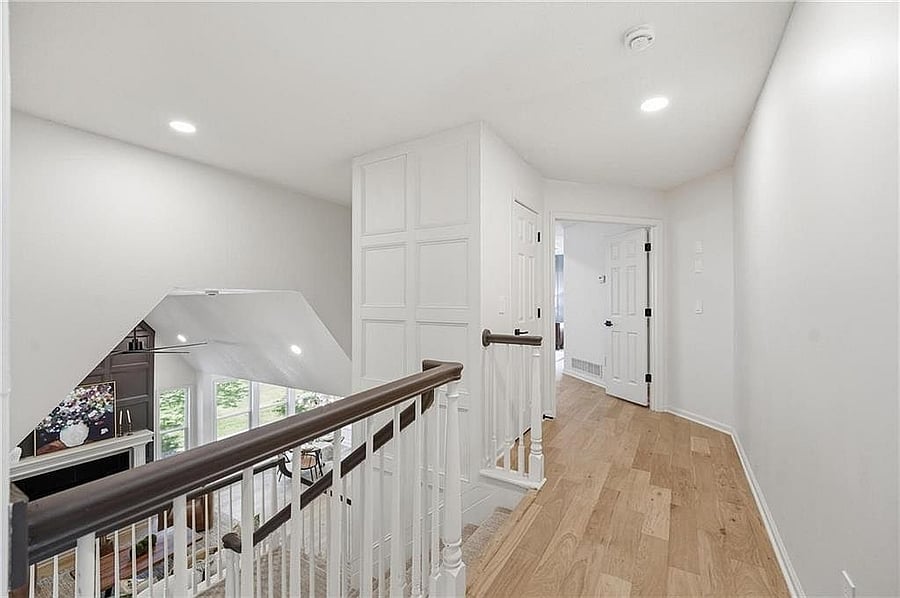 Upstairs landing overlooking the great room