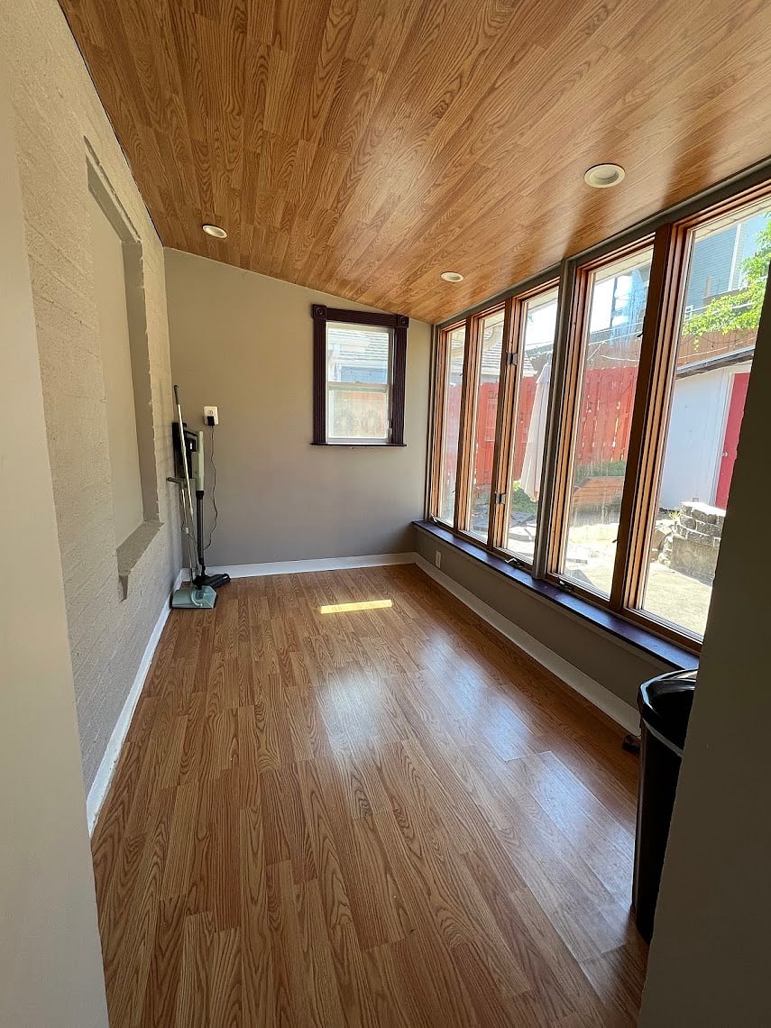 Sunroom off side of the kitchen.