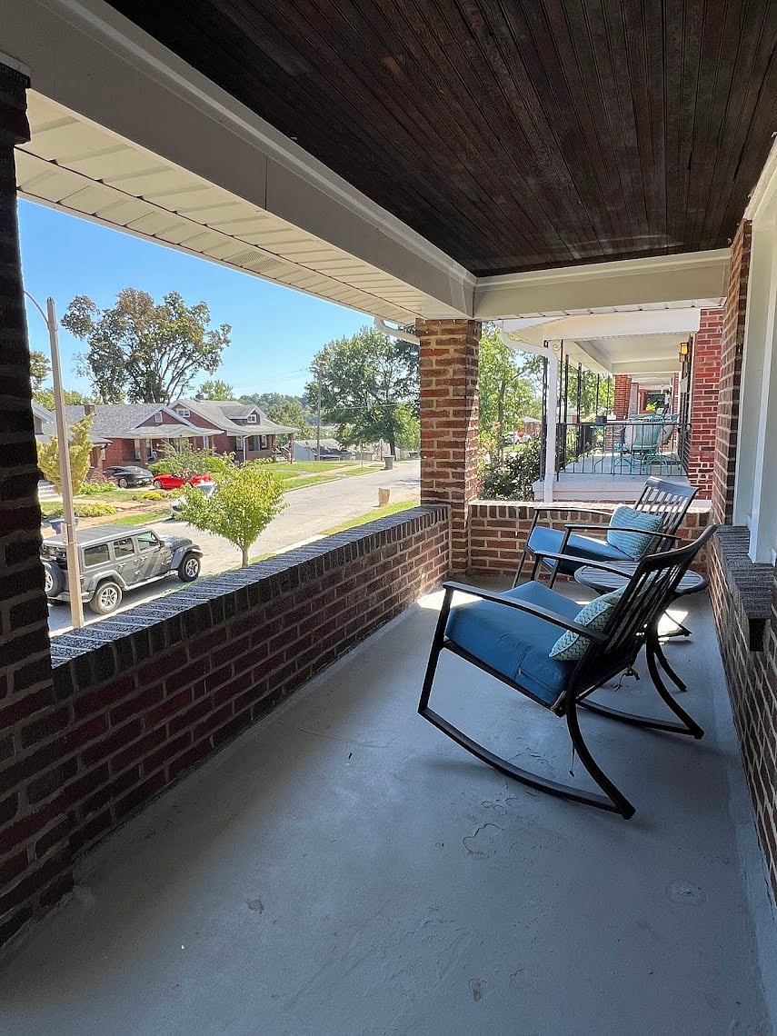 Comfortable, inviting, and relaxing front porch for your morning coffee or watching an evening storm.