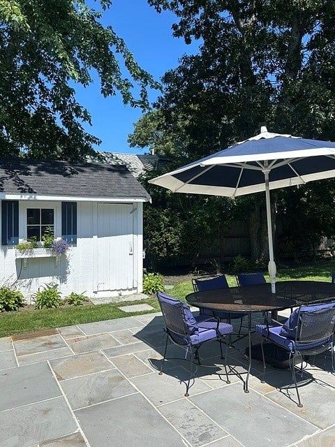 Back yard fenced in & shed
