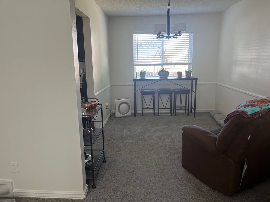 Dining Room table coming soon for now work and bkfst bar. 