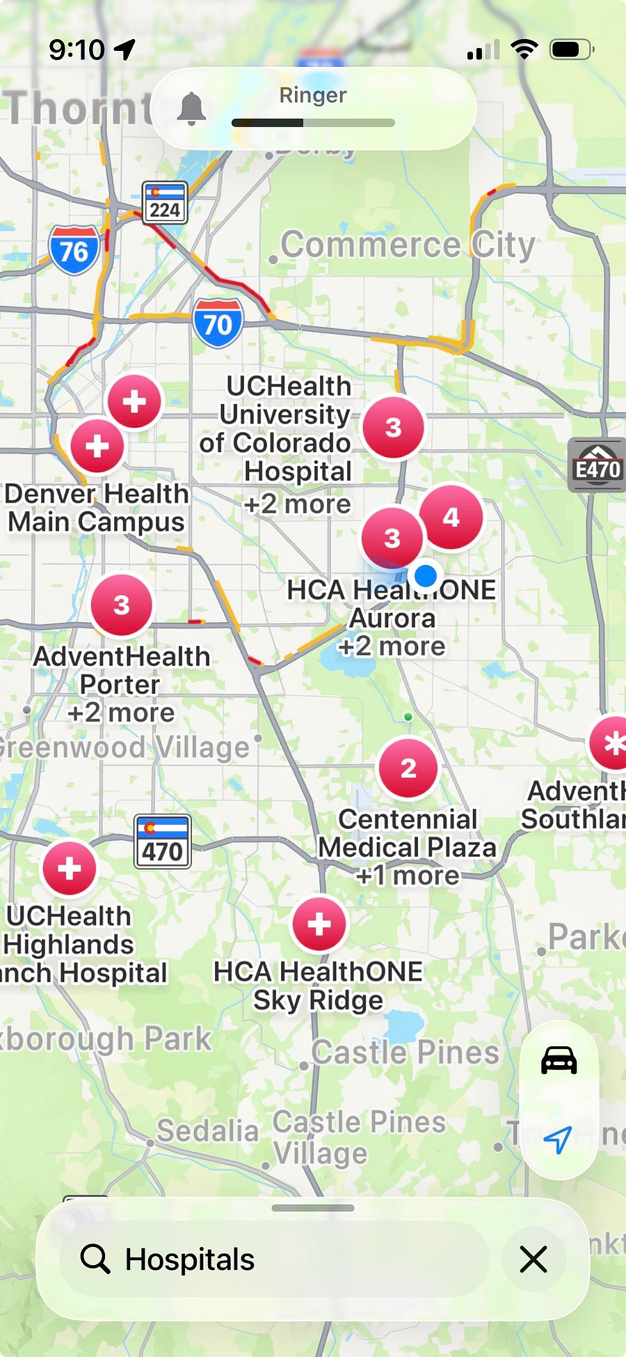 Close to many hospitals and clinics