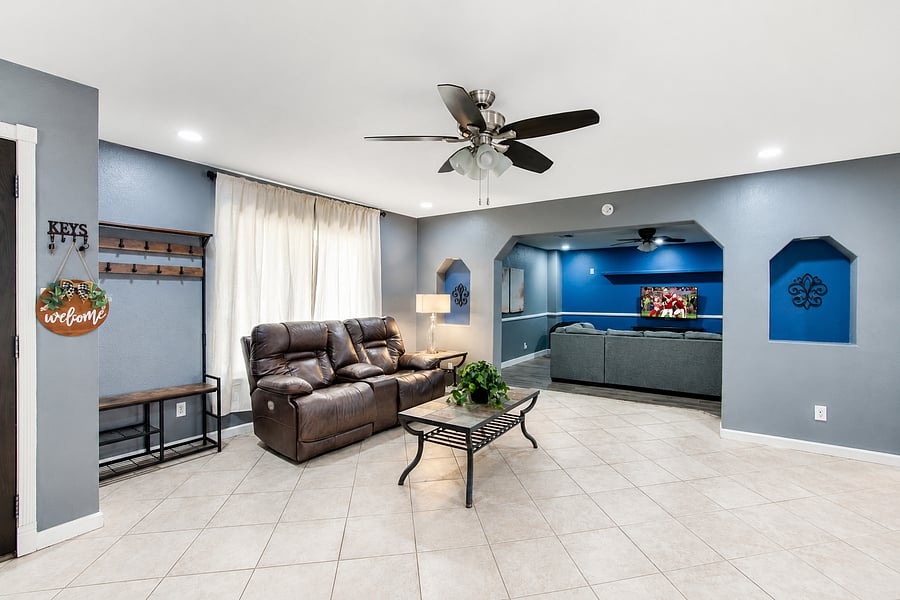 Enjoy a seamless open layout that lets you flow effortlessly from the front door to the media lounge.