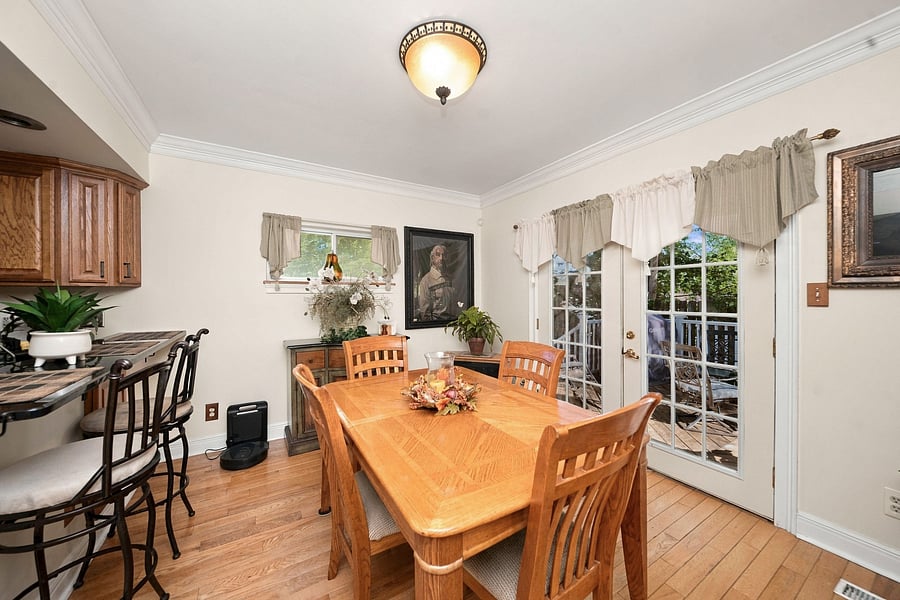 Dining room with access to full shaded deck!