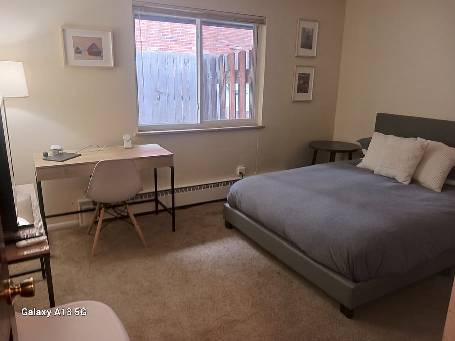 second bedroom. Both bedrooms have nice sized closets