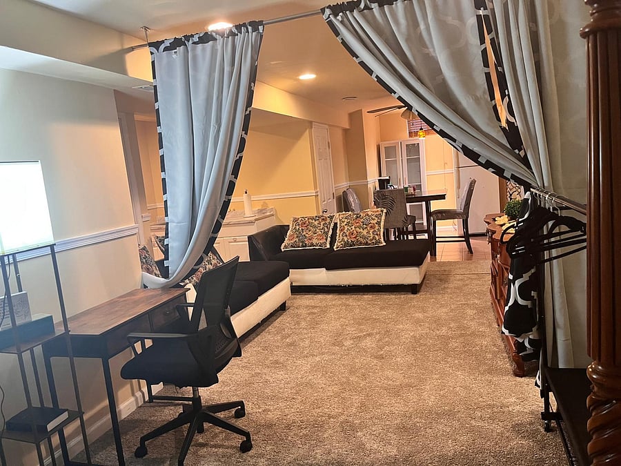 Self contained private basement fully set up for you.