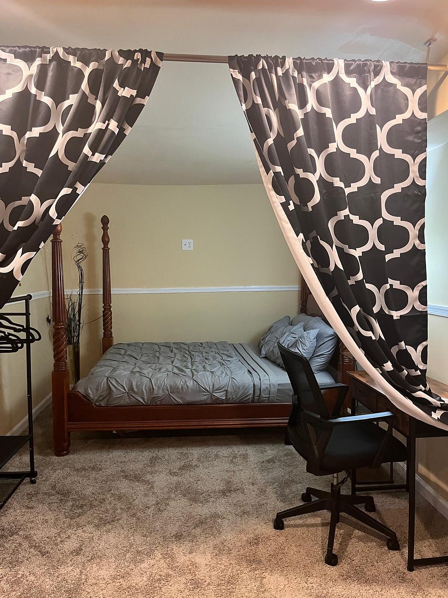 Self contained private basement with a private sleeping area.