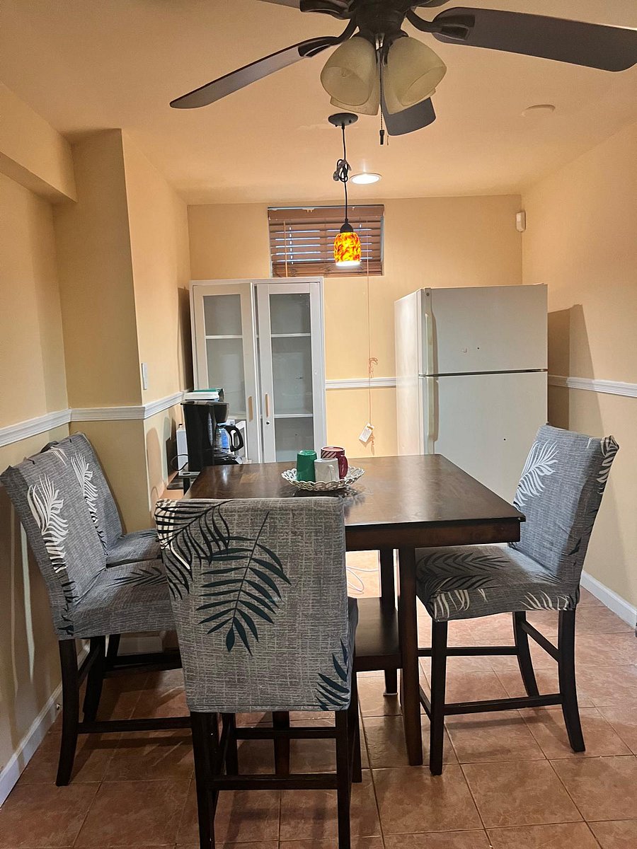 Self contained private basement with a dining area fully set up for you.