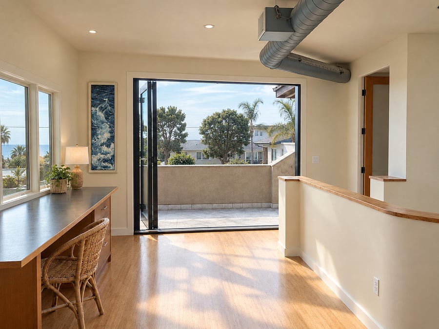 Office with view of the ocean