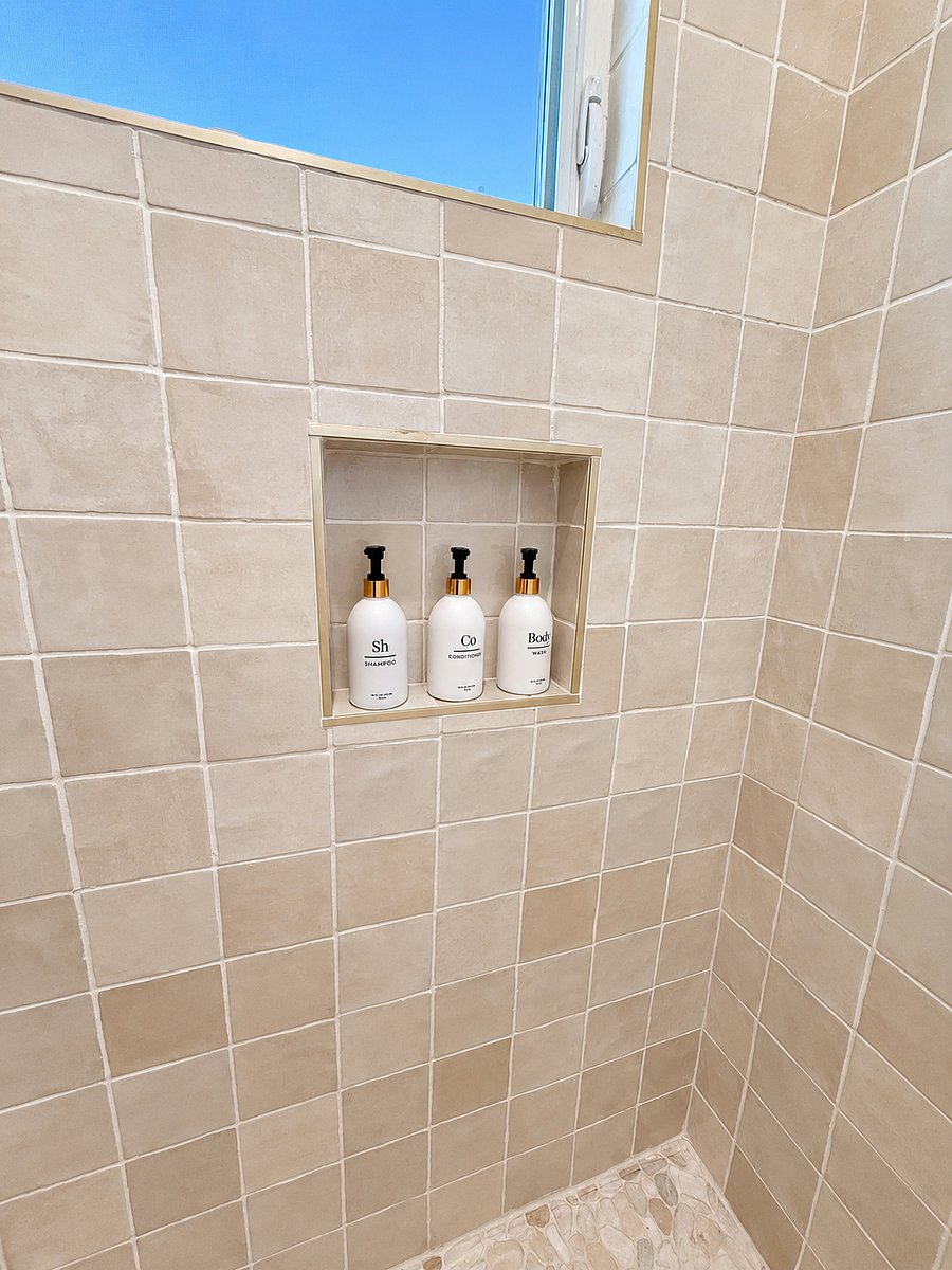 stocked with shampoo, conditioner and body wash