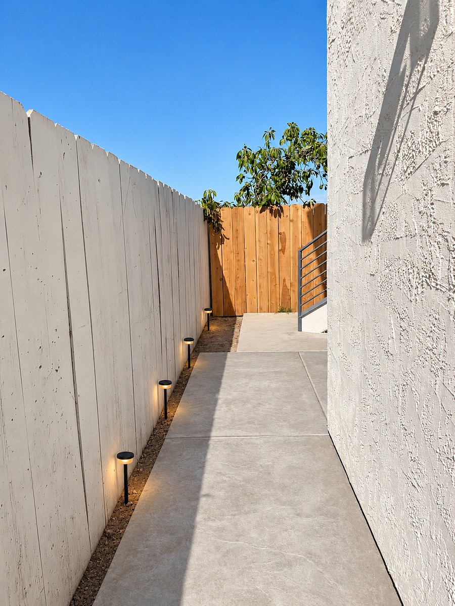 Solar lit walkway