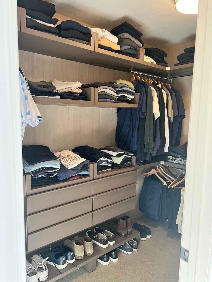 All closets cleared for your items.
