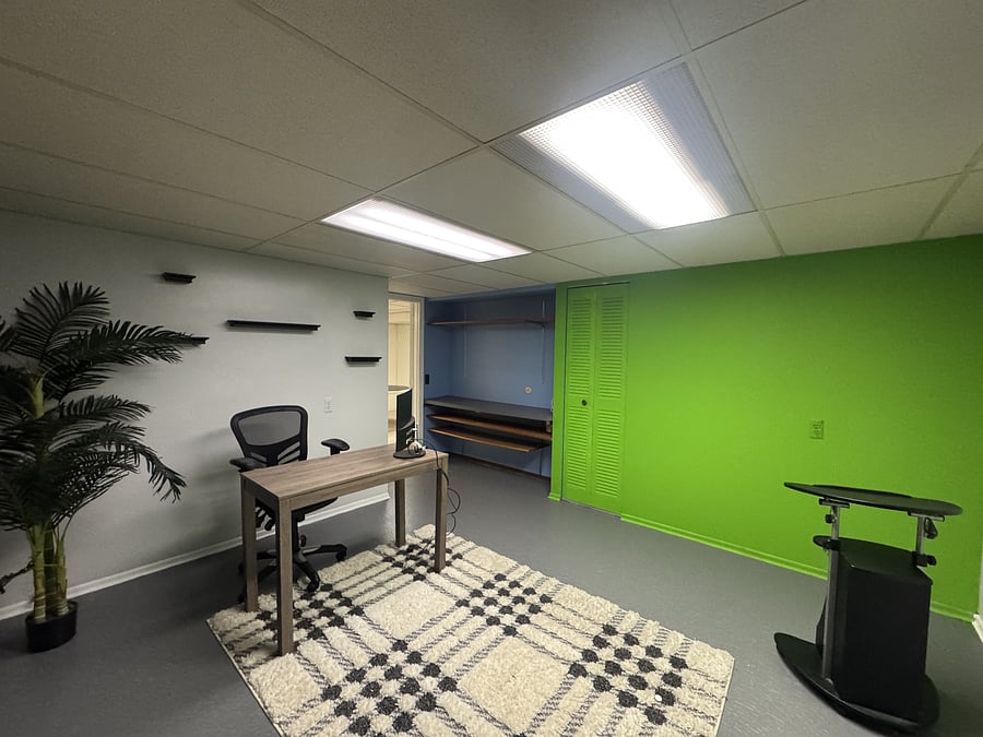 Podcast Room in Basement