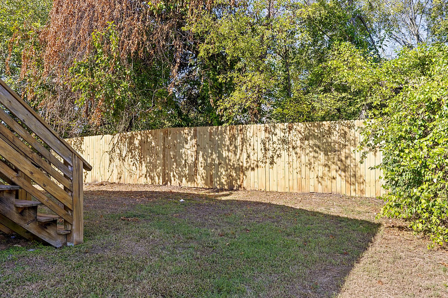 Back yard with privacy fence