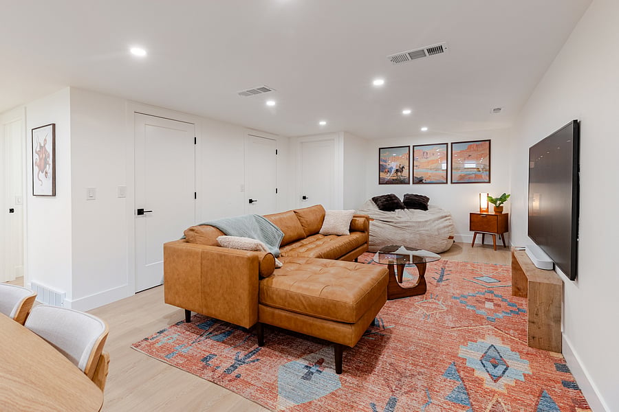 Basement living & dining