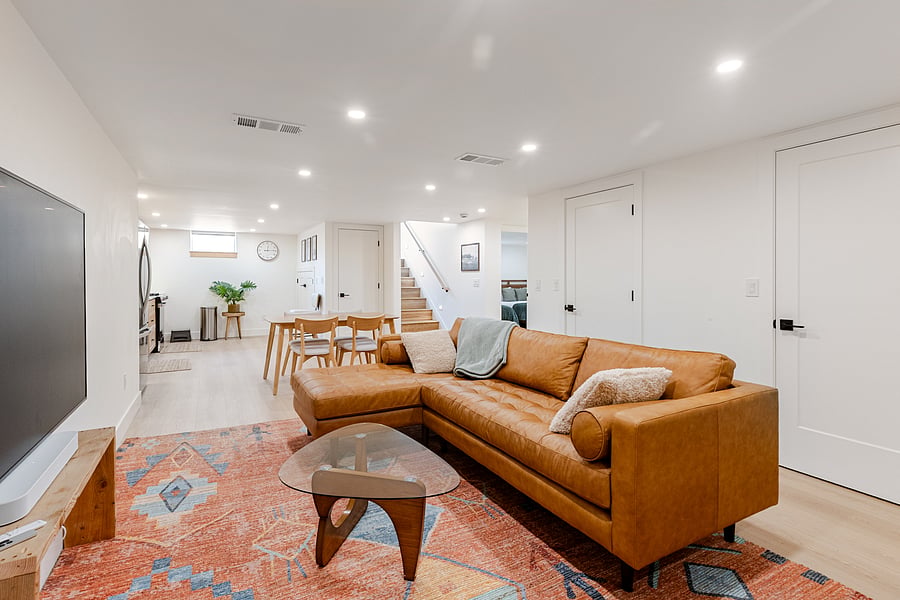 Basement living & dining