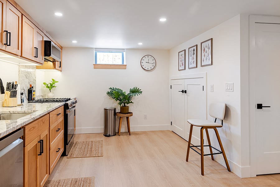 Basement kitchen and laundry 2