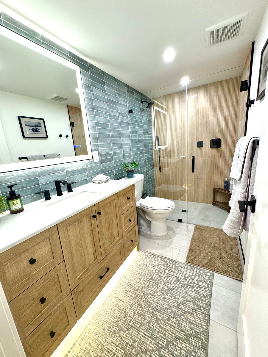 Basement master private suite bathroom 4