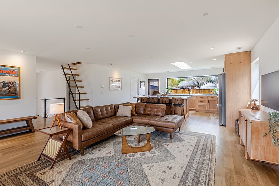Upstairs Living and loft stairs