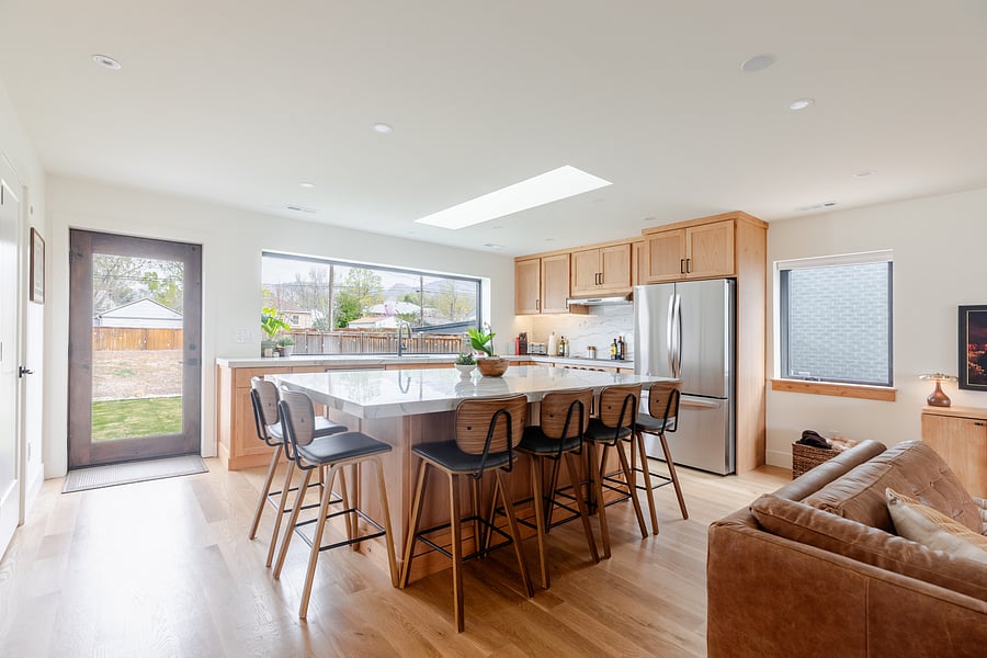 Upstairs kitchen island