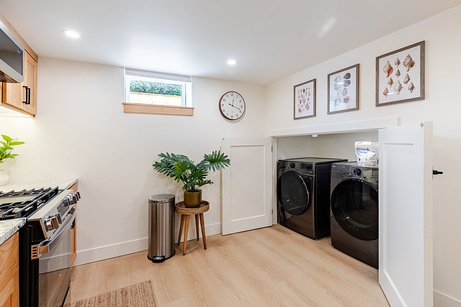 Basement kitchen and laundry 2